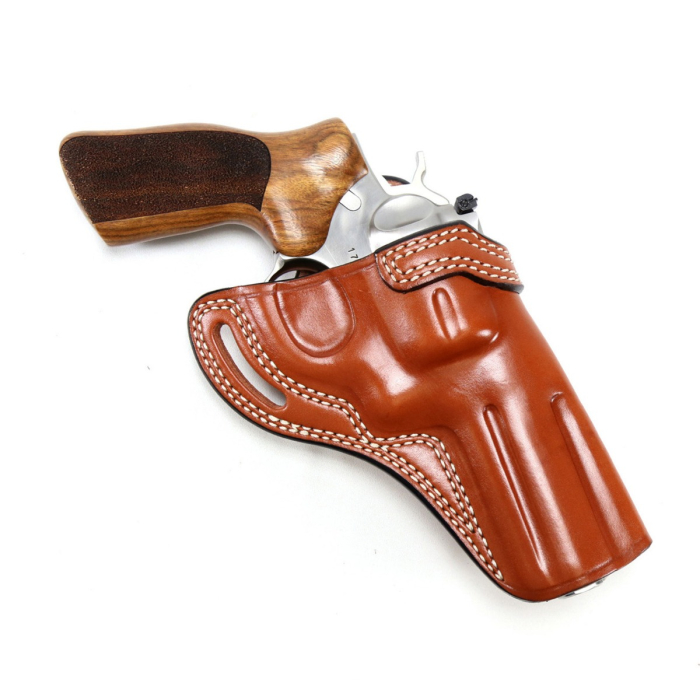Cross Draw OWB Leather Revolver Holster