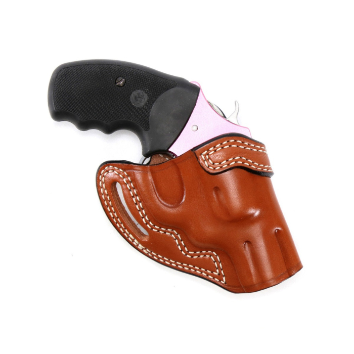 Cross Draw OWB Leather Revolver Holster