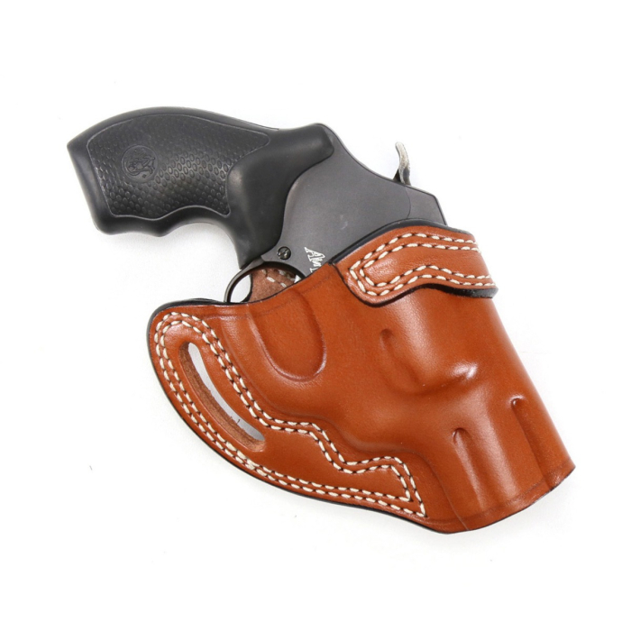Cross Draw OWB Leather Revolver Holster