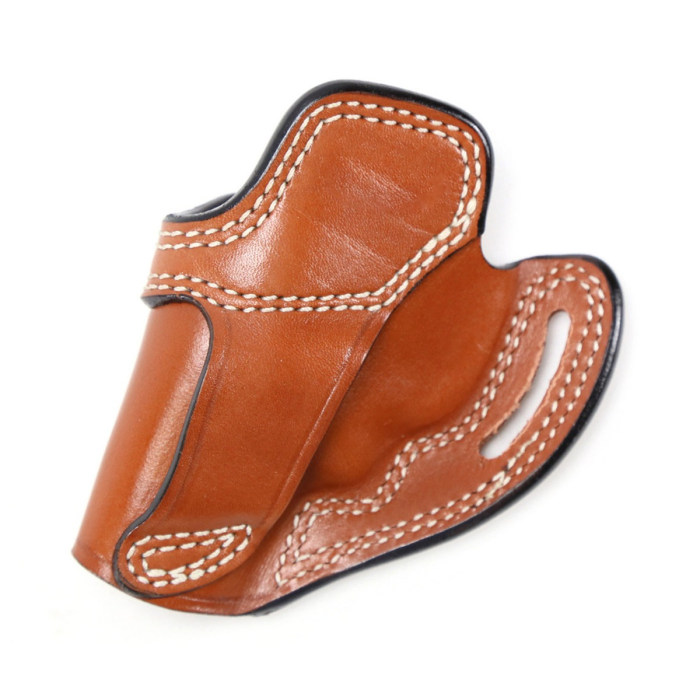 Cross Draw OWB Leather Revolver Holster