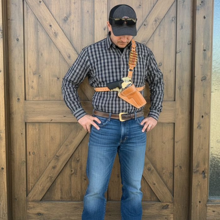 Custom Bridle Leather Chest Holster