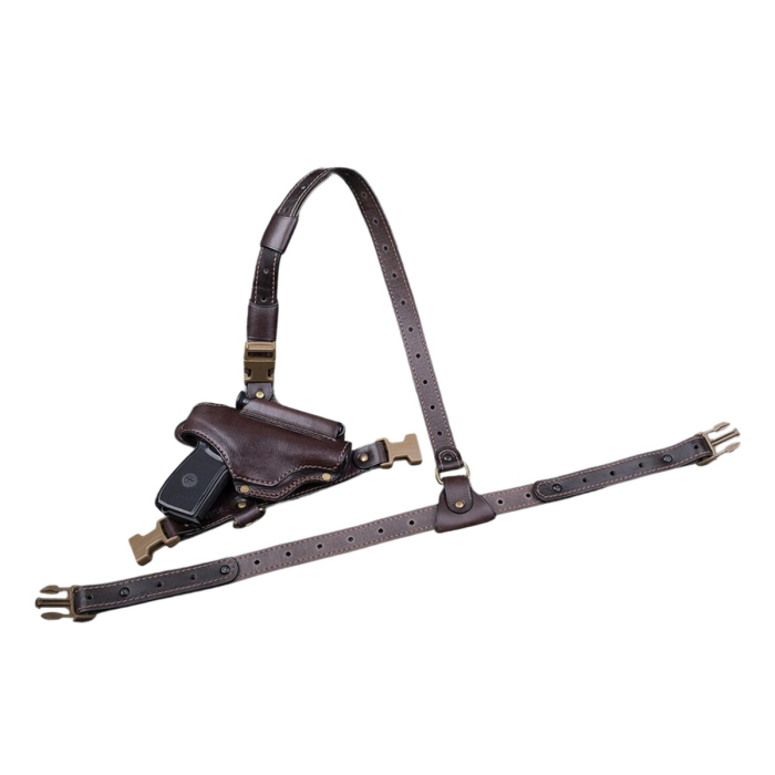 Dark Brown Leather Chest Holster