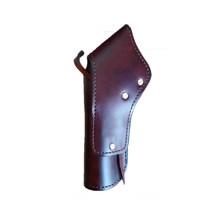 Dark Brown Leather Cross Draw Revolver Holster