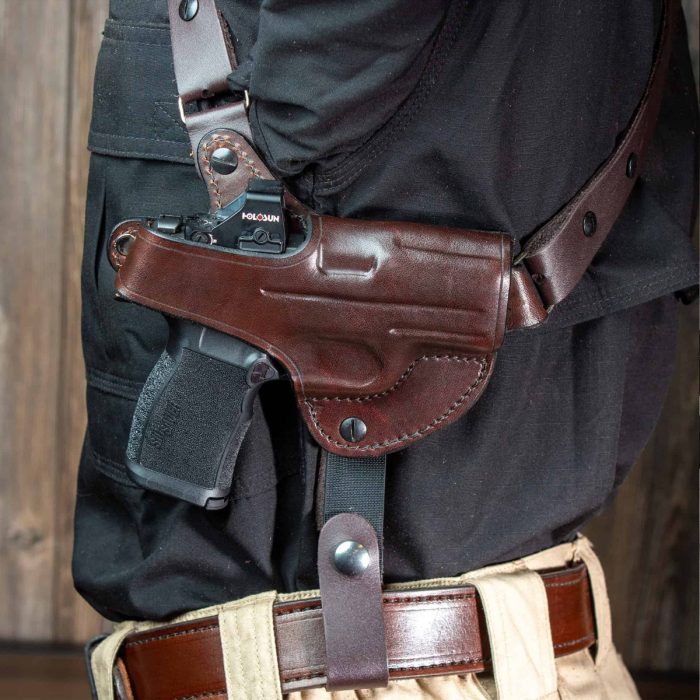 Dark Brown Leather Detective Shoulder Holster