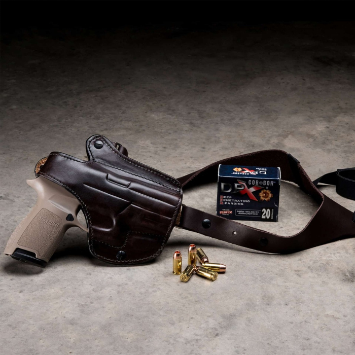 Dark Brown Leather Detective Shoulder Holster