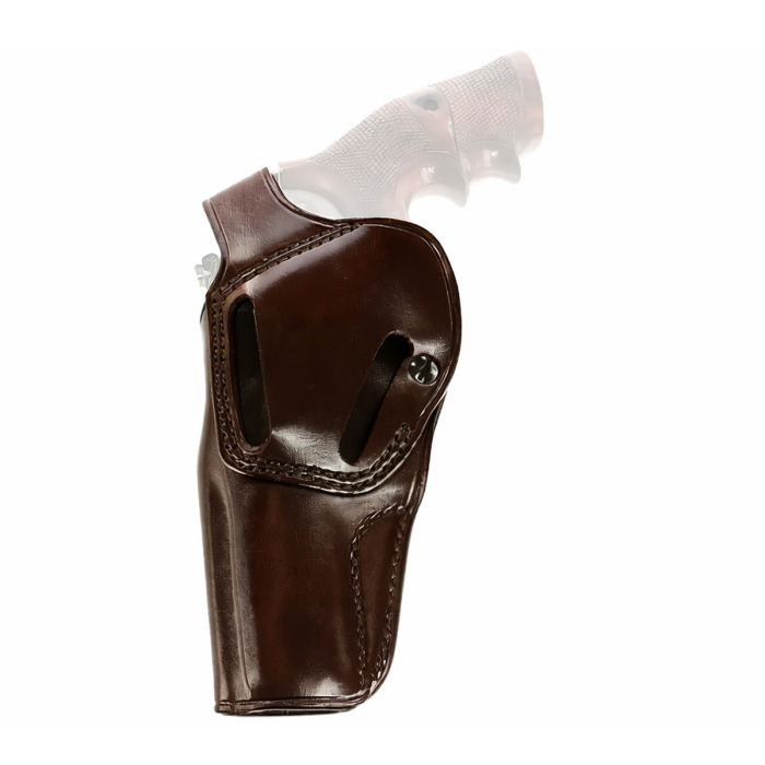 Dark Brown Leather Strongside Belt Holster with Retention Strap