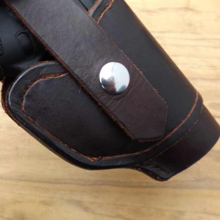 Dark Brown Leather Thumb Break Holster