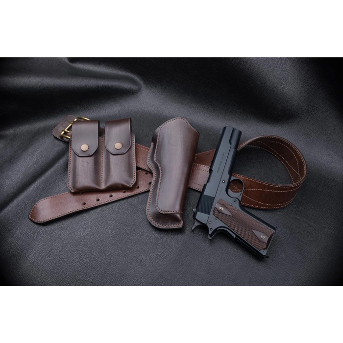 Dark Brown Leather Belt Holster