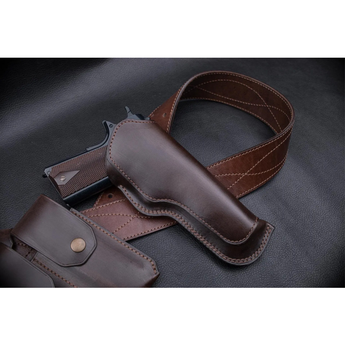 Dark Brown Leather Belt Holster