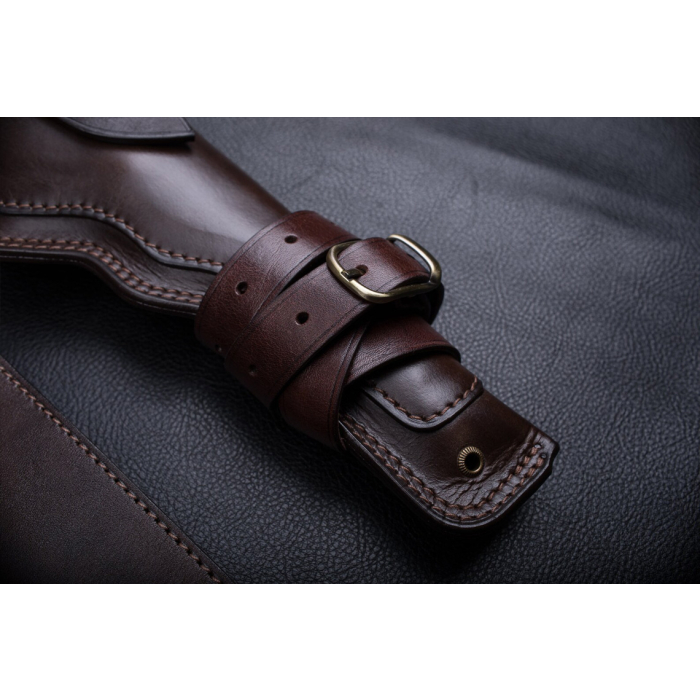 Dark Brown Leather Drop Leg Holster