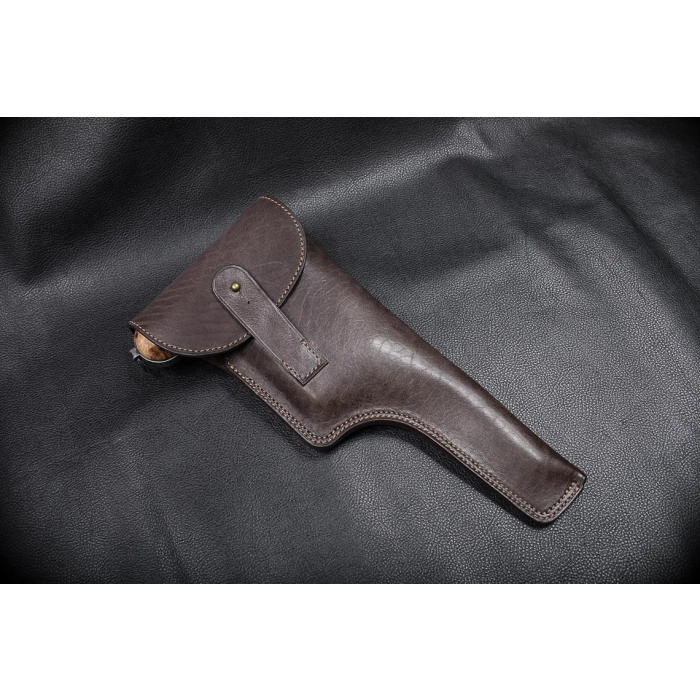 Dark Brown Leather Flap Hunting Holster