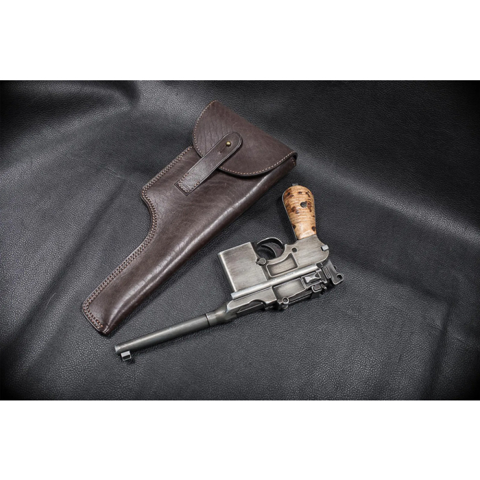 Dark Brown Leather Flap Hunting Holster