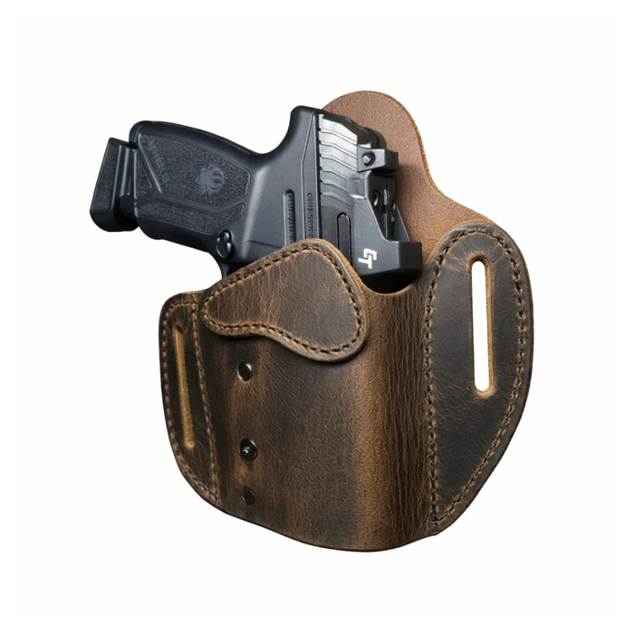 Distressed Brown Lock Leather OWB Holster