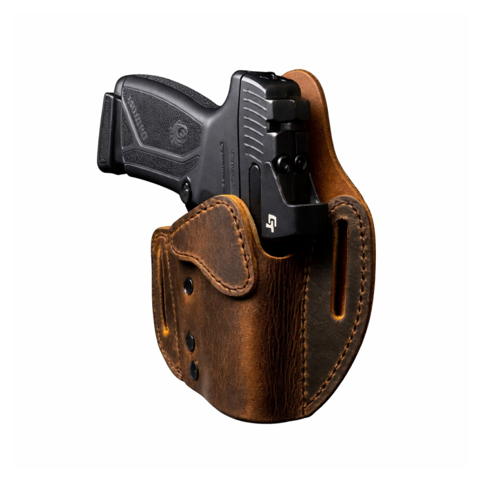 Distressed Brown Lock Leather OWB Holster