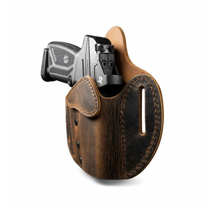 Distressed Brown Lock Leather OWB Holster