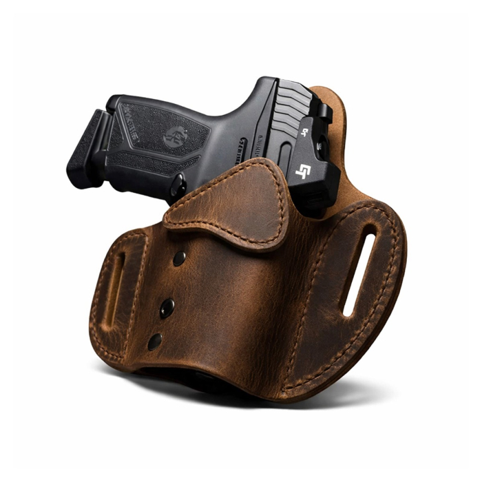 Distressed Brown Lock Leather OWB Holster