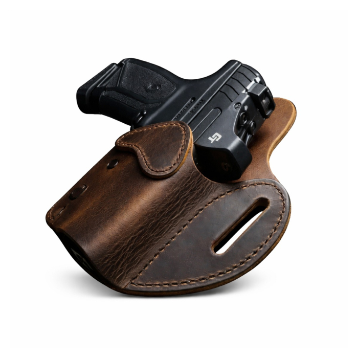 Distressed Brown Lock Leather OWB Holster