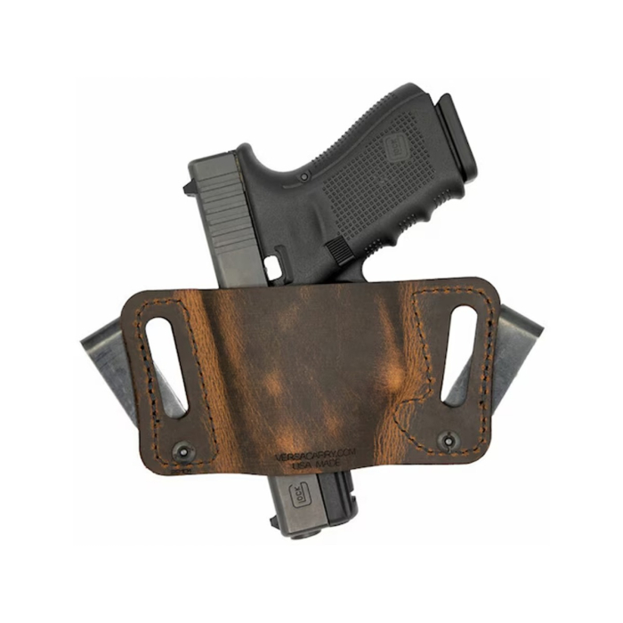 Distressed Brown Leather IWB Holster Ambidextrous