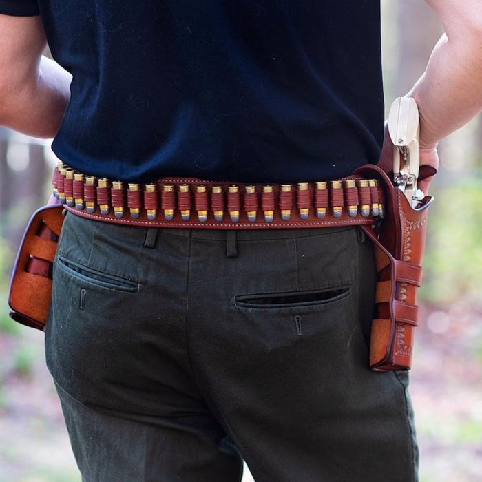Doc Holliday Western Crossdraw Gunfighter Rig John Wayne Era Style Holster and Cartridge Belt