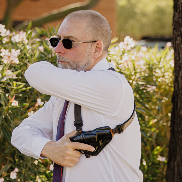 Dual Leather Shoulder Holster System