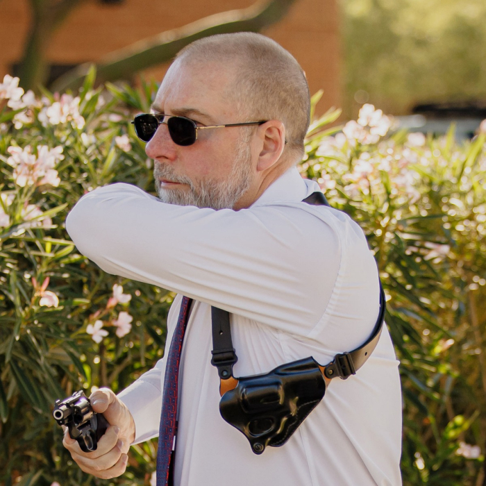 Dual Leather Shoulder Holster System