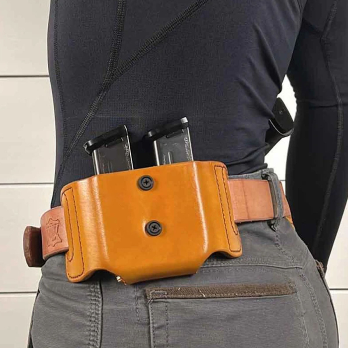 Tan Leather EDC Holster Kit With OWB Holster Gun Belt