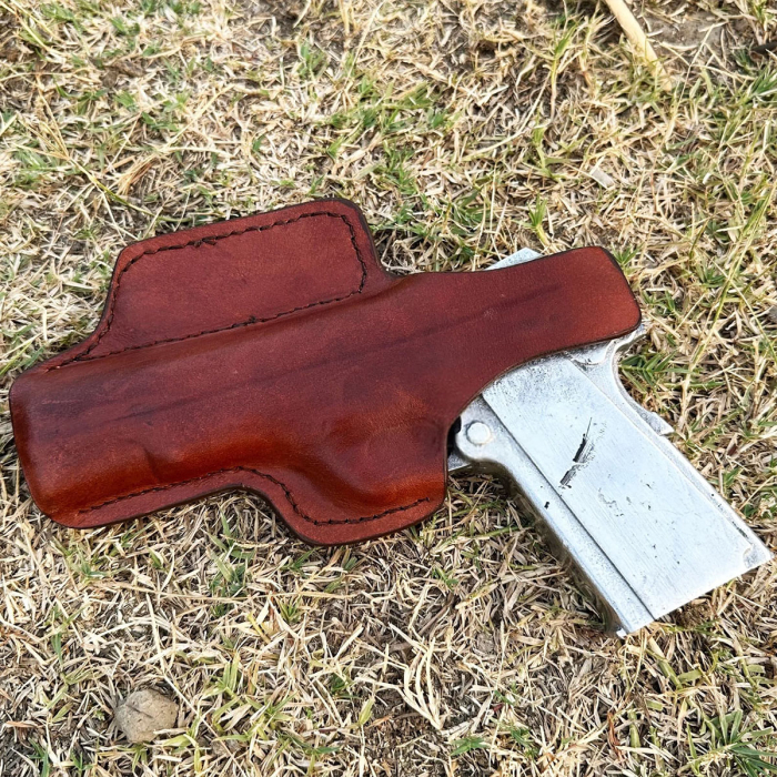 Brown IWB Leather Holster w/ Magazine Pouch