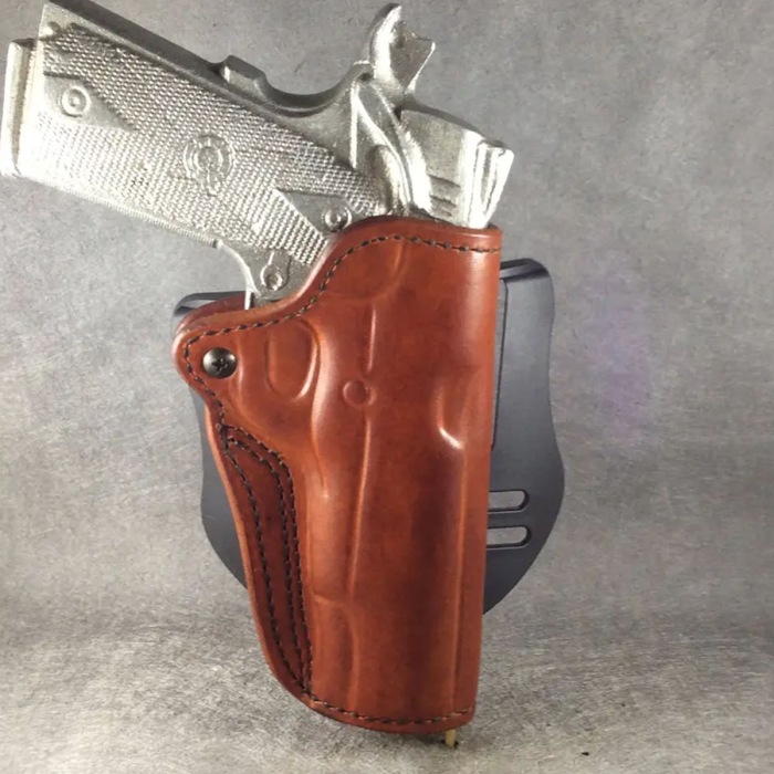 ETW 1911 Full-Size Brow Leather Paddle Holster – Custom 