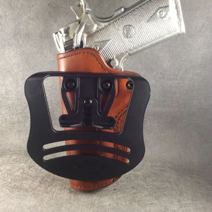 ETW 1911 Full-Size Brow Leather Paddle Holster – Custom 