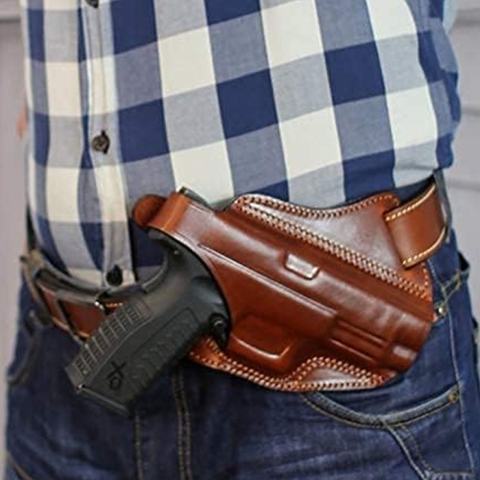 Cross-Draw Leather Holster for Glock 19