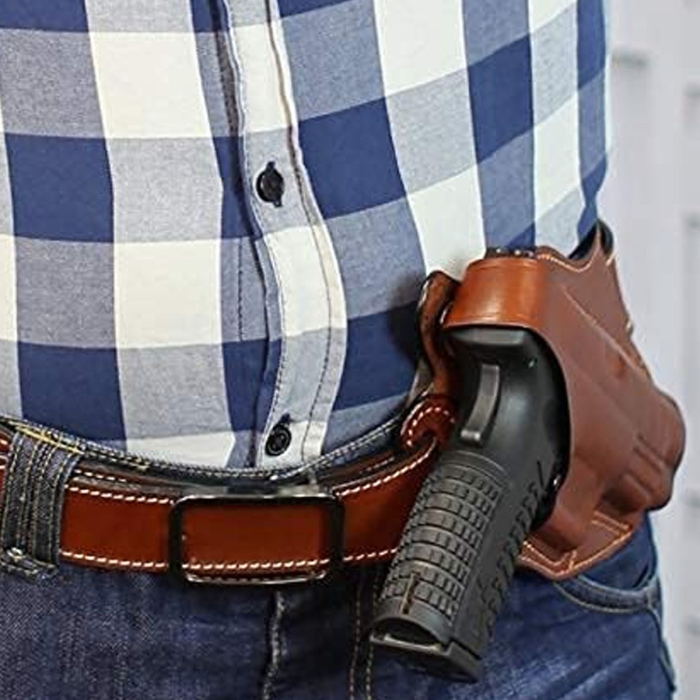 Cross-Draw Leather Holster for Glock 19