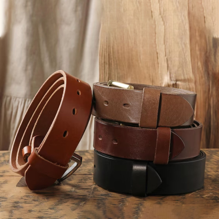  Vegetable Tanned Full Grain Leather Belt