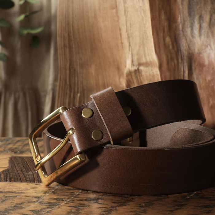  Vegetable Tanned Full Grain Leather Belt