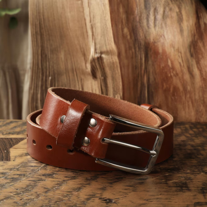  Vegetable Tanned Full Grain Leather Belt