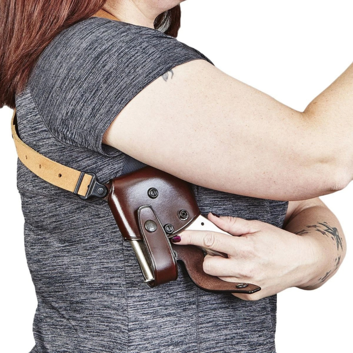 Brown Jackass Shoulder Leather Holster