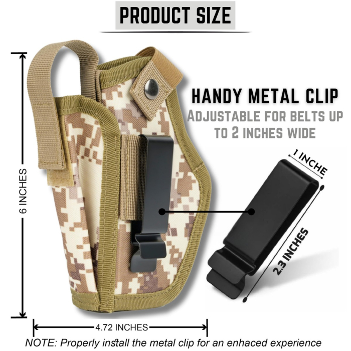 Green Camouflage Nylon IWB OWB Holster With Mag Pouch