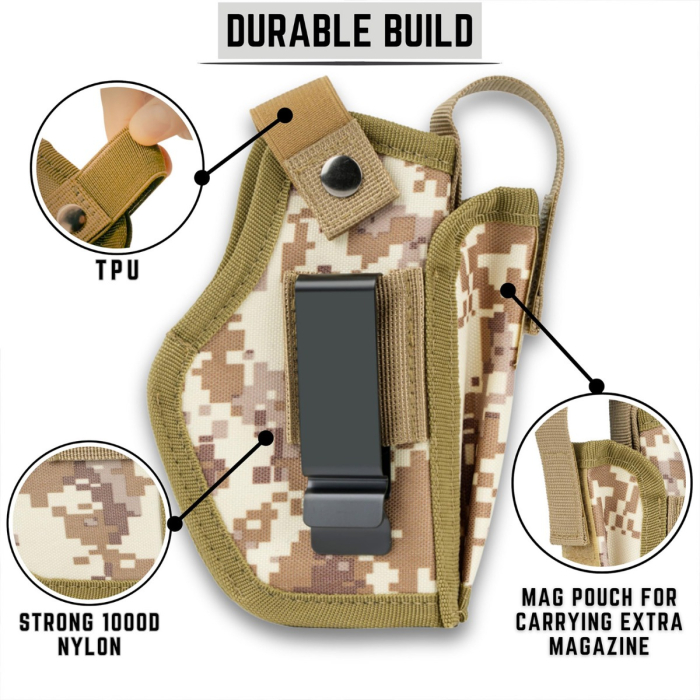 Green Digital Camouflage Nylon IWB OWB Holster