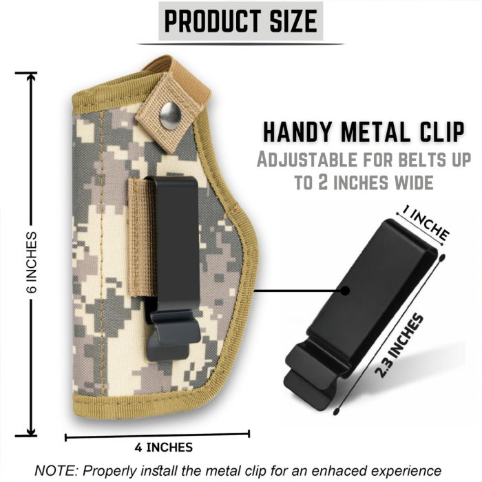 Green Digital Camouflage Nylon IWB OWB Holster