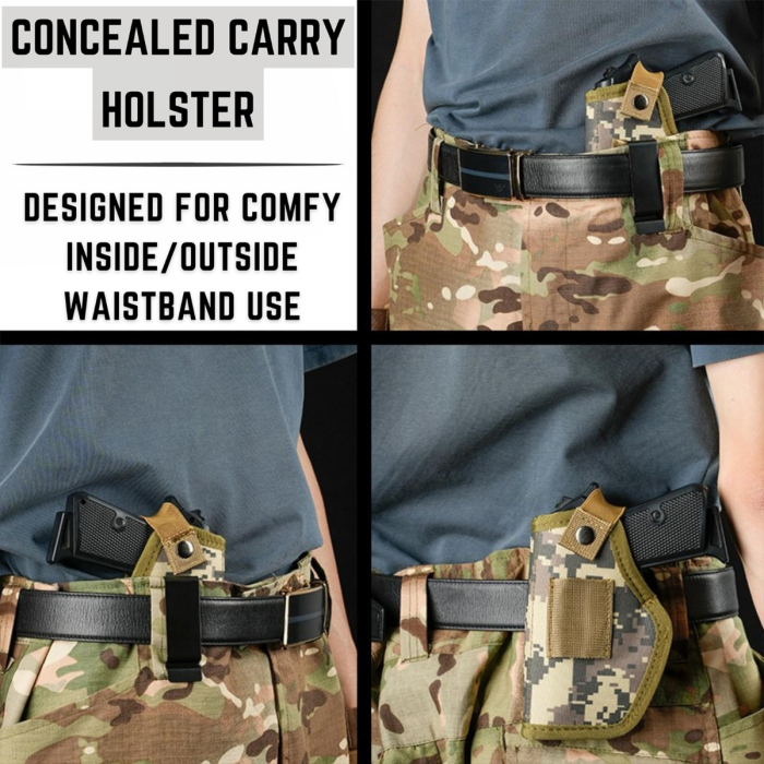 Green Digital Camouflage Nylon IWB OWB Holster