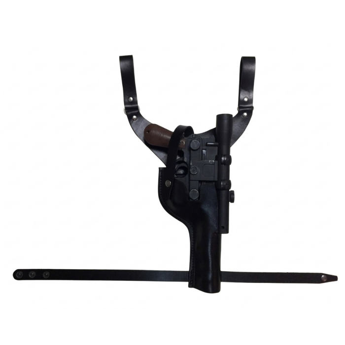 Han Solo Inspired Black Leather Drop Holster