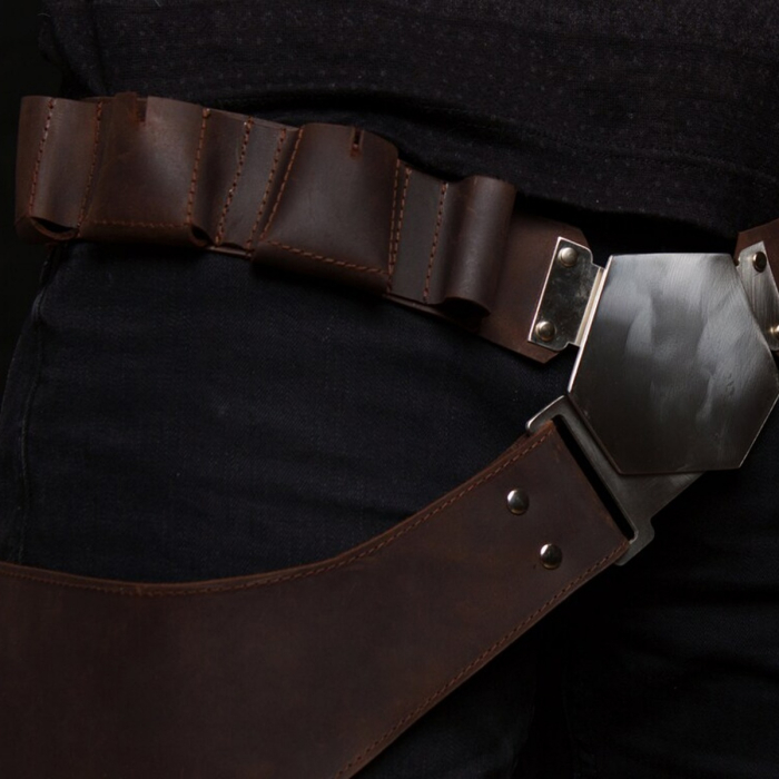Han Solo Inspired Brown Leather Drop Leg Holster