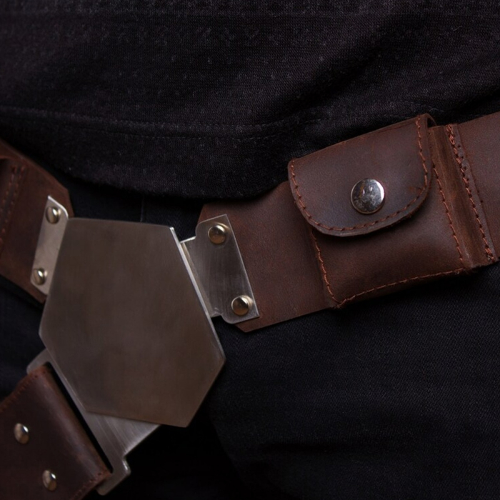 Han Solo Inspired Brown Leather Drop Leg Holster