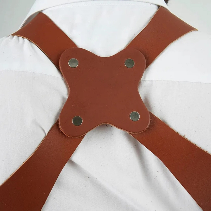 Handcrafted Leather Shoulder Holster for Concealed Carry – Adjustable Fit