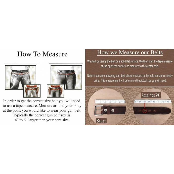 Handcrafted Leather Western Gun Belt with Double Open-Top OWB Holsters