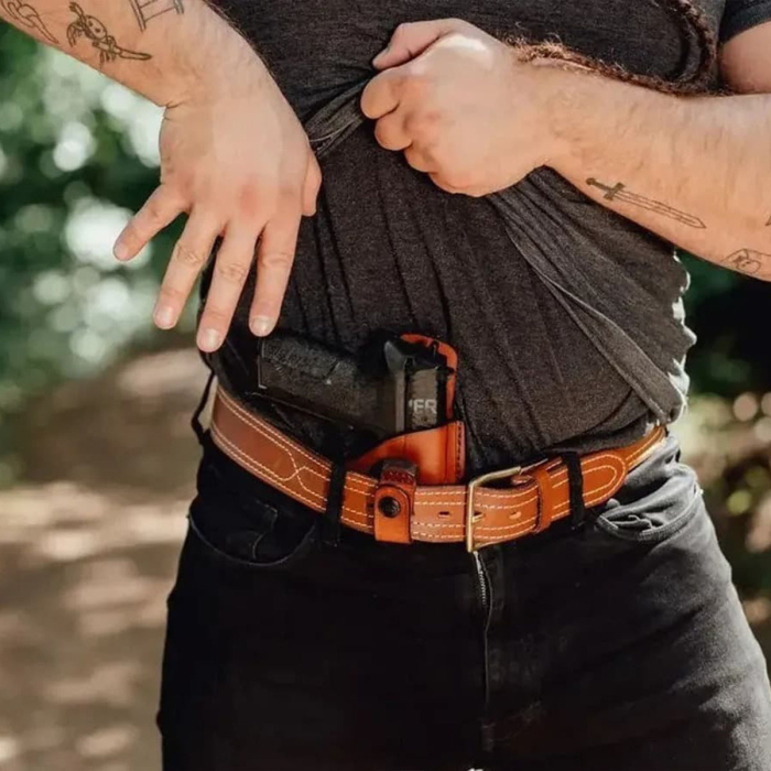 Brown Tuckable Leather IWB Holster