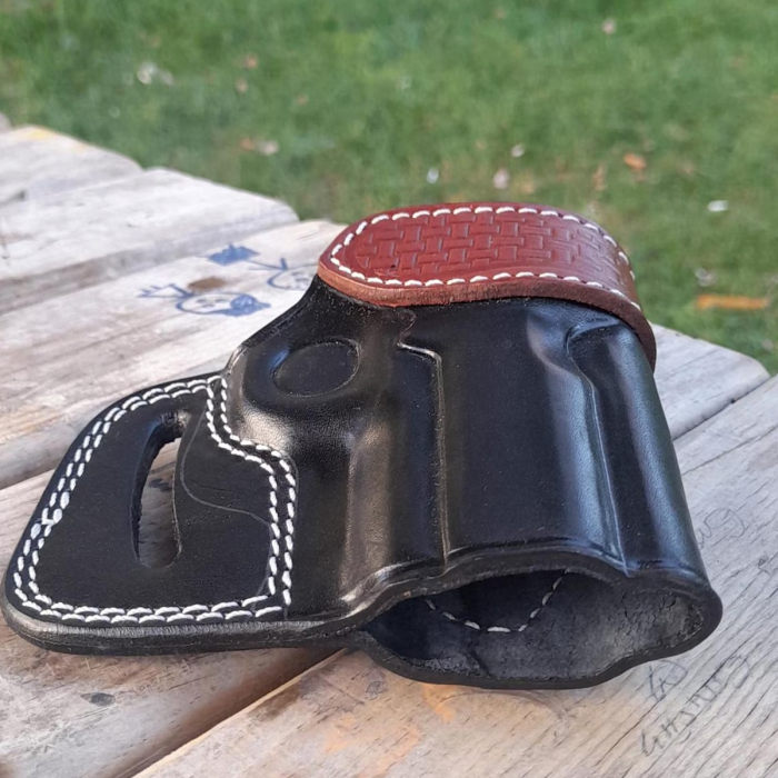 Black & Brown Colt 1911 Leather OWB Holster