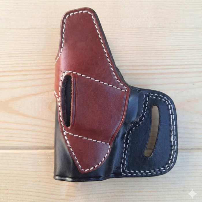 Black & Brown Colt 1911 Leather OWB Holster
