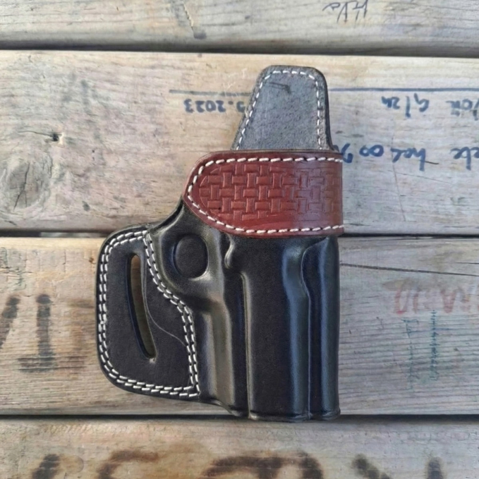 Black & Brown Colt 1911 Leather OWB Holster