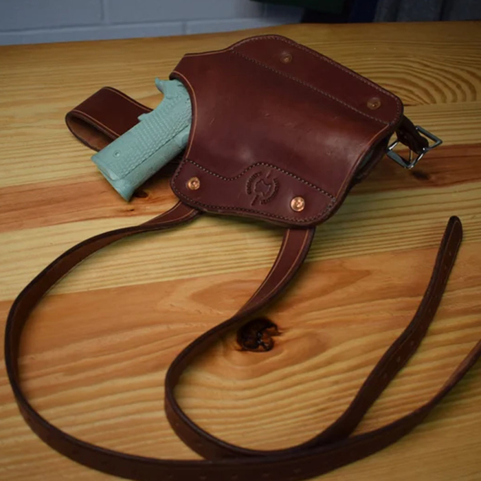 Handmade Brown Leather Thigh Holster