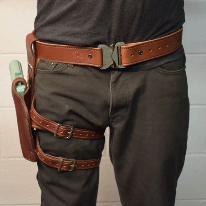Handmade Brown Leather Thigh Holster